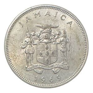 JAMAICA ( Wide Legend) KM48  1969 20 CENTS  COIN Ungraded FIRST INDEPENDENT COIN